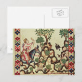 Die Falcon-Jagd, von der Handschrift Postkarte (Vorne/Hinten)