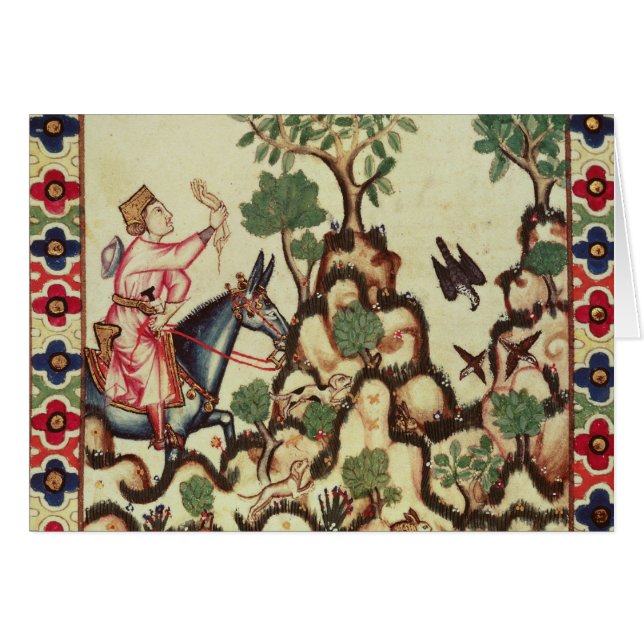 Die Falke-Jagd, vom Manuskript (Vorderseite (Horizontal))