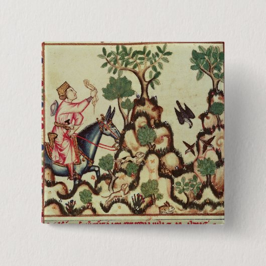 Die Falke-Jagd, vom Manuskript Button (Vorderseite)