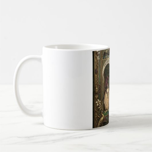 Die Falken des Ostens - Jugendstil-Falknerei Kaffeetasse (Links)