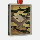 Die Falken in den Kiefern, 6 täfeln faltenden Silbernes Ornament (Rechts)