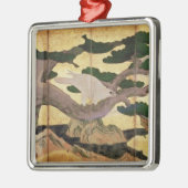 Die Falken in den Kiefern, 6 täfeln faltenden Silbernes Ornament (Links)