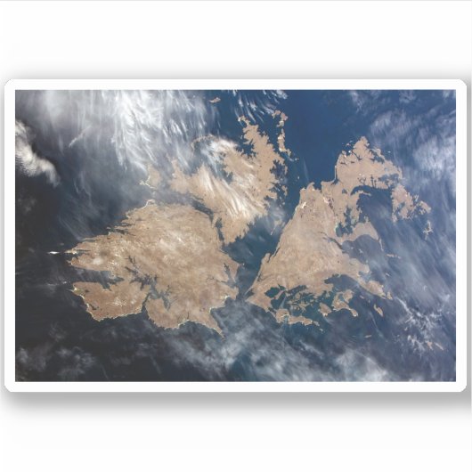 Die Falklandinseln (Insel Malvinas). Aufkleber (Vorderseite)