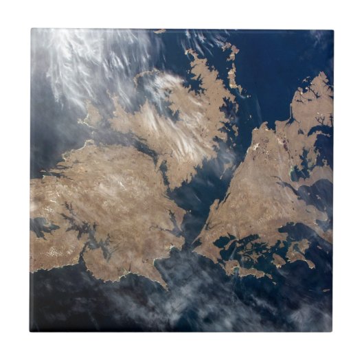 Die Falklandinseln (Insel Malvinas). Fliese (Vorderseite)