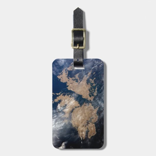 Die Falklandinseln (Insel Malvinas). Gepäckanhänger (Vorderseite vertikal)