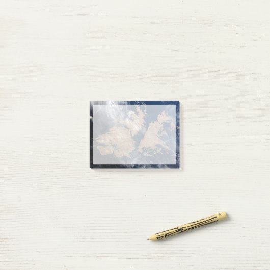 Die Falklandinseln (Insel Malvinas). Post-it Klebezettel (Auf Schreibtisch)