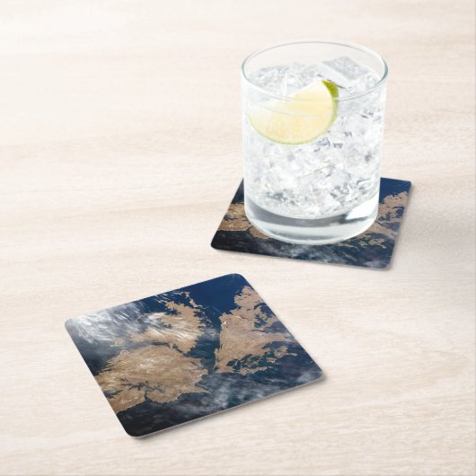 Die Falklandinseln (Insel Malvinas). Rechteckiger Pappuntersetzer (Vor Ort)