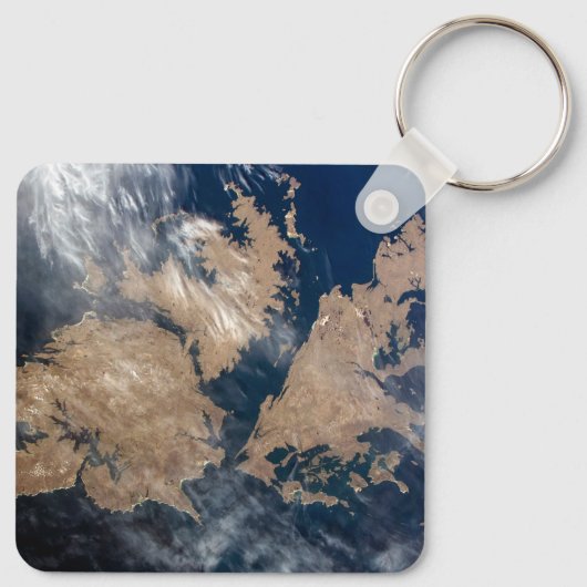 Die Falklandinseln (Insel Malvinas). Schlüsselanhänger (Rückseite)