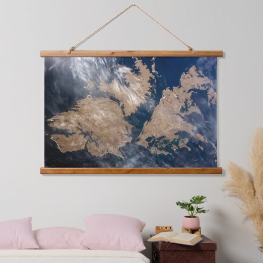 Die Falklandinseln (Insel Malvinas). Wandteppich Mit Holzrahmen (Schlafzimmer)