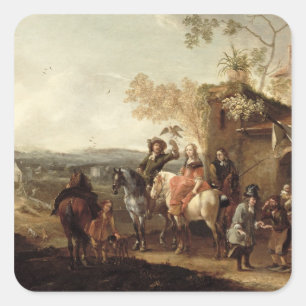 Die Falkner Quadratischer Aufkleber