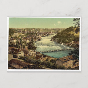 Die Fälle des Rheins, allgemeine Sicht, Schaffhaus Postkarte