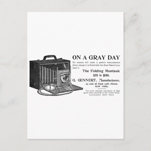 Die faltbare Montauk-Kamera Postkarte (Vorderseite)