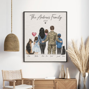 Die Familie Andrews 2027 Personalisiertes Militärf Poster