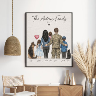 Die Familie Andrews 2027 Personalisiertes Militärf Poster