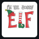 Die Familie Bossy Elf passt zu Weihnachten Pajamas Quadratischer Aufkleber<br><div class="desc">Funny Matching Christmas Elf Holiday Graphic Set for Ehets,  kids Boys Girls A Great Way to Lighten The Mood And Make Friends and Family Laugh. Spiele Loads OF Clothes,  Suitable For the Whole Family</div>