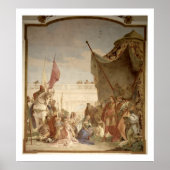 Die Familie Darius vor Alexander Poster (Vorne)