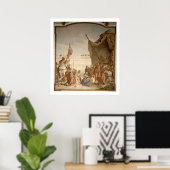 Die Familie Darius vor Alexander Poster (Heimbüro)