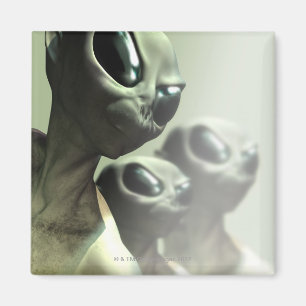 Die Familie der Außerirdischen hat sich zusammenge Magnet