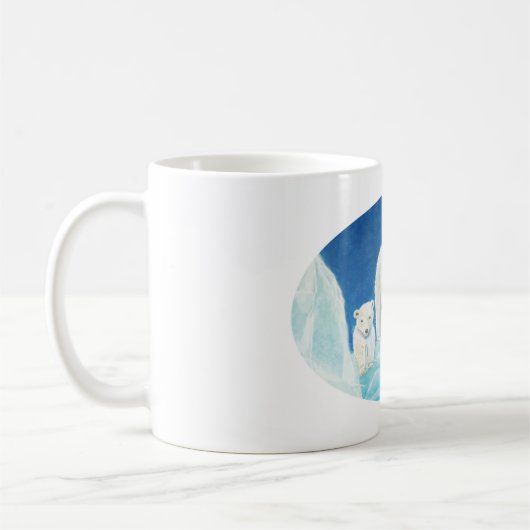 Die Familie der Polarbären Kaffeetasse (Links)