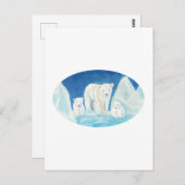 Die Familie der Polarbären Postkarte (Vorne/Hinten)