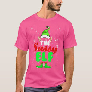 Die Familie der Sassy Elf-Weihnachtself-Matching T-Shirt
