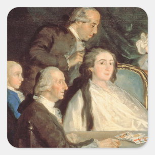 Die Familie des Infante Don Luis de Borbon 2 Quadratischer Aufkleber