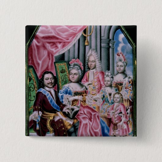 Die Familie des Kaisers Peter I, das große, 1717 Button (Vorderseite)