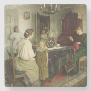 Die Familie des Künstlers, 1895 Steinuntersetzer