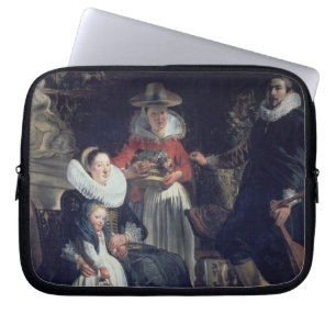 Die Familie des Künstlers (Öl auf Leinwand) 2 Laptopschutzhülle