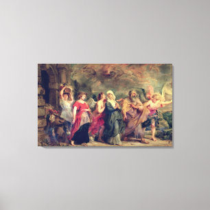 Die Familie des Loses, die Sodom, 1625 (Öl, Leinwanddruck