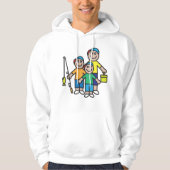 Die Familie, die Mens Hoodie fischen (Vorderseite)