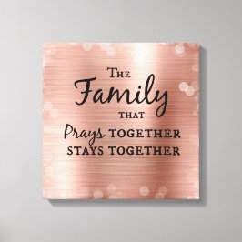 Die Familie, die Prays zusammen Bleibe Leinwanddruck