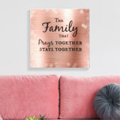 Die Familie, die Prays zusammen Bleibe Leinwanddruck (Insitu (Wohnzimmer))
