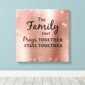 Die Familie, die Prays zusammen Bleibe Leinwanddruck (Insitu (Holzboden))