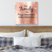 Die Familie, die Prays zusammen Bleibe Leinwanddruck (Insitu (Schlafzimmer))