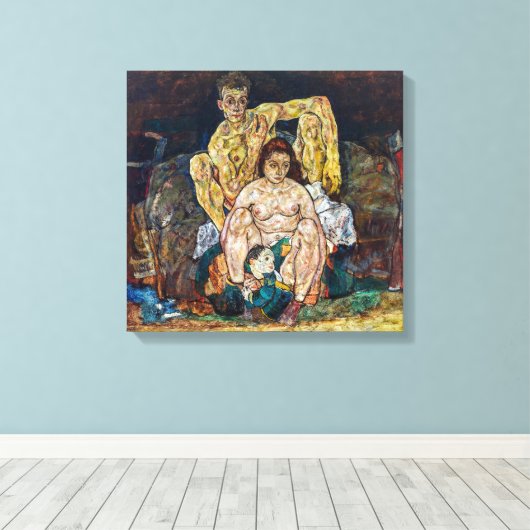 Die Familie | Egon Schiele | Leinwanddruck (Insitu (Holzboden))