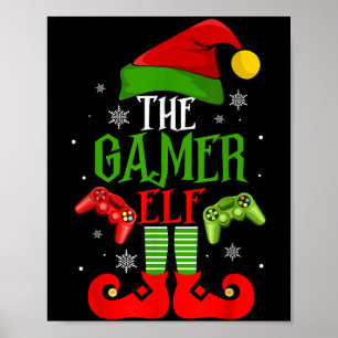 Die Familie Gamer Elf passt zu Weihnachten Pajama  Poster