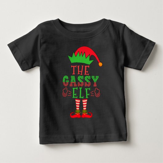 Die Familie Gassy Elf passt Weihnachten Pajama zus Baby T-shirt (Vorderseite)