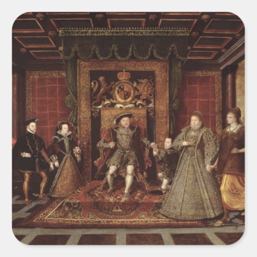 Die Familie Heinrich VIII.: Quadratischer Aufkleber (Vorderseite)