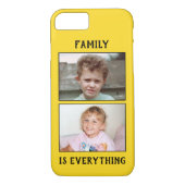 Die Familie ist alles 2 Fotos Gelb Case-Mate iPhone Hülle (Rückseite)