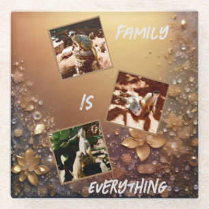 Die Familie Meerkats ist alles. Glasuntersetzer