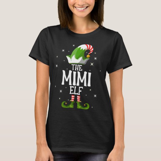 Die Familie Mimi Elf passt zu Weihnachten T-Shirt (Vorderseite)