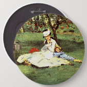 Die Familie Monet in ihrem Garten Edouard Manet Button (Vorne & Hinten)