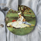 Die Familie Monet in ihrem Garten Edouard Manet Button (Beispiel)