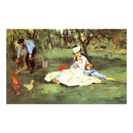 Die Familie Monet in ihrem Garten Edouard Manet Fotodruck