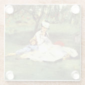 Die Familie Monet in ihrem Garten Edouard Manet Glasuntersetzer (Rückseite)