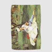 Die Familie Monet in ihrem Garten Edouard Manet Golfhandtuch (Vorderseite)