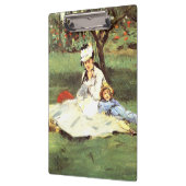 Die Familie Monet in ihrem Garten Edouard Manet Klemmbrett (Links)