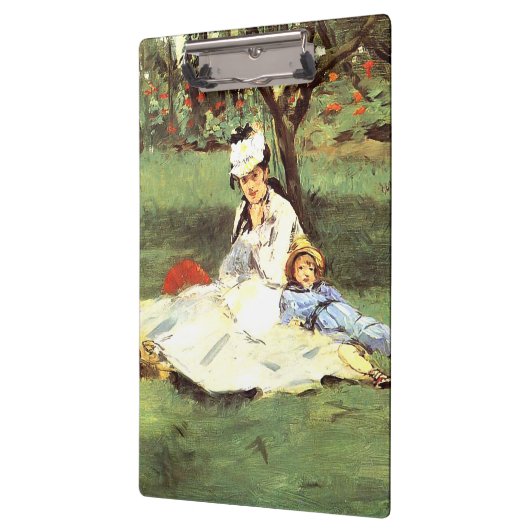 Die Familie Monet in ihrem Garten Edouard Manet Klemmbrett (Links)