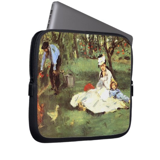 Die Familie Monet in ihrem Garten Edouard Manet Laptopschutzhülle (Vorne Rechts)